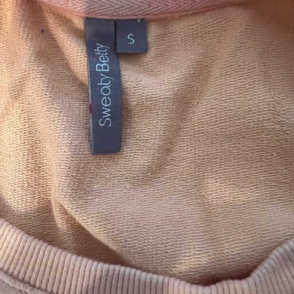 Sweaty Betty Light Orange Peach Crewneck Pullover Sweatshirt Size Small - Picture 7 of 7